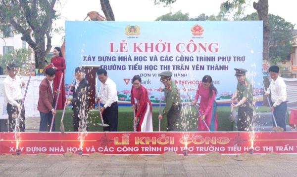 Bộ Công an khởi công xây trường học ở Nghệ An