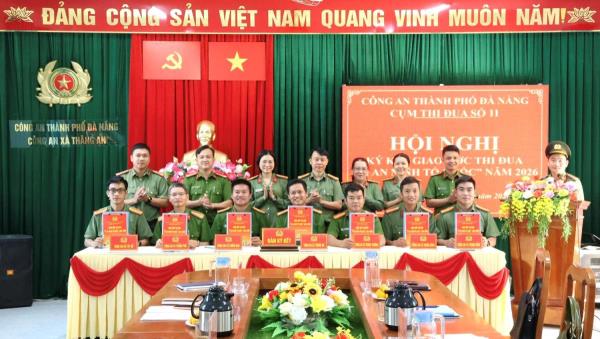 Các Cụm thi đua ký kết giao ước thi đua Vì an ninh Tổ quốc năm 2026
