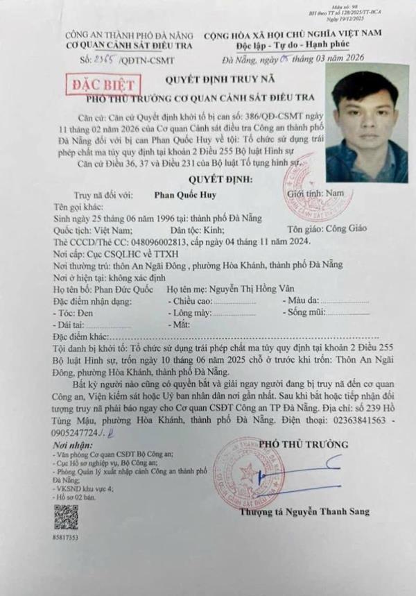 Truy nã và truy tìm các đối tượng để phục vụ công tác điều tra
