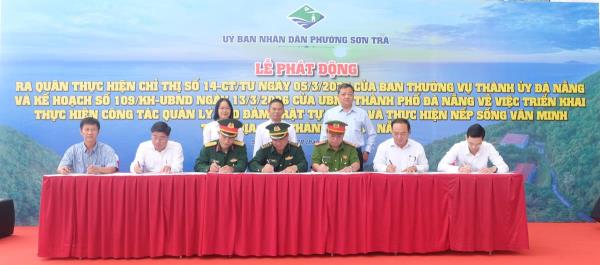 Sơn Trà phát động cao điểm đảm bảo trật tự đô thị, mỹ quan đô thị