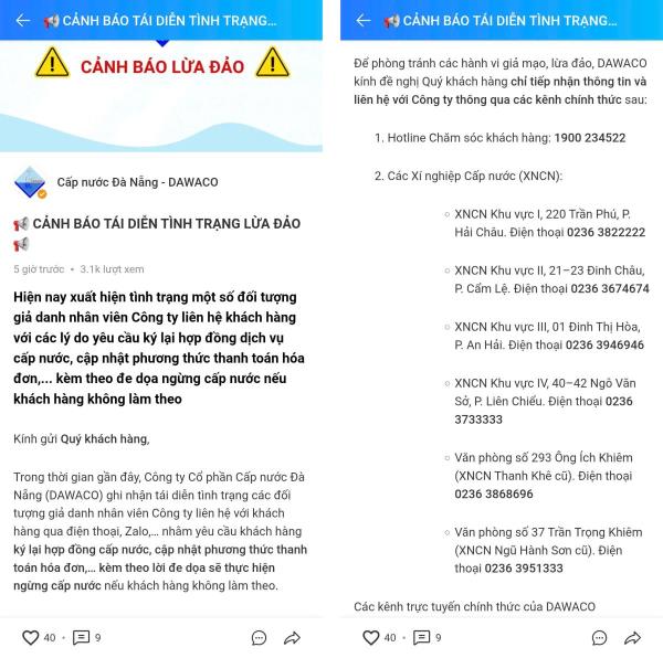 Cảnh báo thủ đoạn giả mạo ký lại hợp đồng cấp nước để lừa đảo chiếm đoạt tài sản