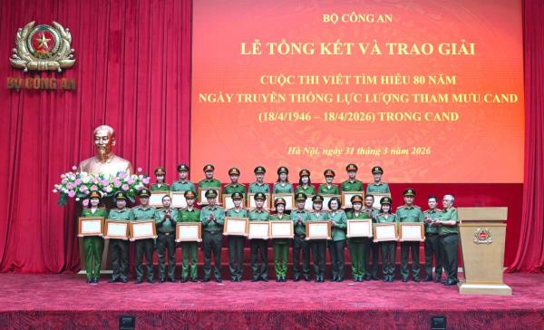 Bộ Công an tổng kết, trao giải Cuộc thi tìm hiểu 80 năm truyền thống lực lượng Tham mưu CAND