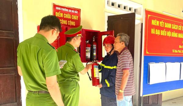 Đảm bảo an toàn PCCC tại các điểm bỏ phiếu