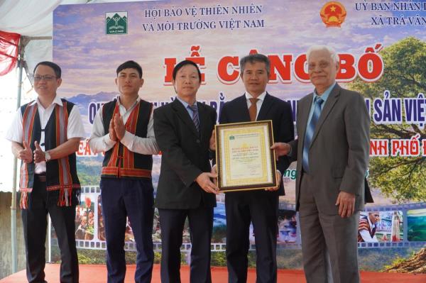 Trao Bằng công nhận Cây Di sản Việt Nam đối với cây quế Nóc Ông Ní