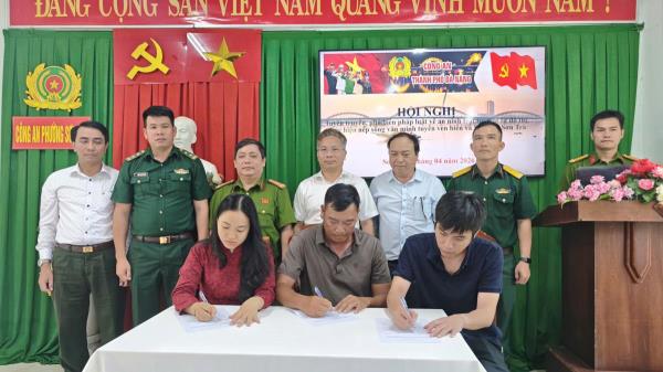 Công an phường Sơn Trà tuyên truyền pháp luật về an ninh trật tự, trật tự đô thị