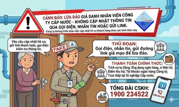 Chiêu lừa ngừng cấp nước