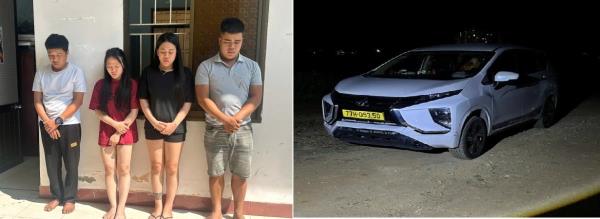 Bay lắc trong ô tô, 4 đối tượng sa lưới