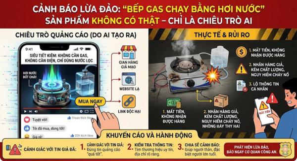 Lật tẩy chiêu trò quảng cáo lừa đảo về bếp gas hơi nước