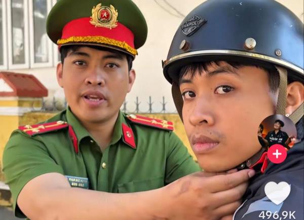 Thượng úy Công an vùng biên đưa pháp luật lên Top Trending bằng clip triệu view