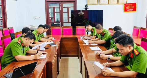 Công an phường An Khê ra mắt phần mềm kiểm tra trắc nghiệm nghiệp vụ cơ bản