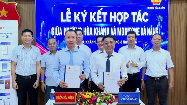 Phường Hòa Khánh và MobiFone Đà Nẵng ký kết Chương trình chuyển đổi số giai đoạn 2026-2030