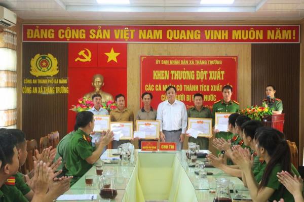Cứu người đuối nước, Công an xã Thăng Trường được tuyên dương, khen thưởng
