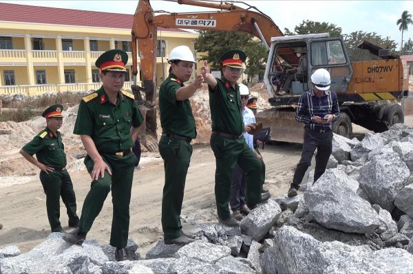 Bộ CHQS TP Đà Nẵng kiểm tra tiến độ xây dựng Hải đội Dân quân thường trực