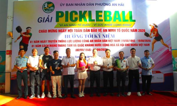 Khai mạc Giải Pickleball Vì An ninh Tổ quốc - Vì sức khỏe cộng đồng tại phường An Hải
