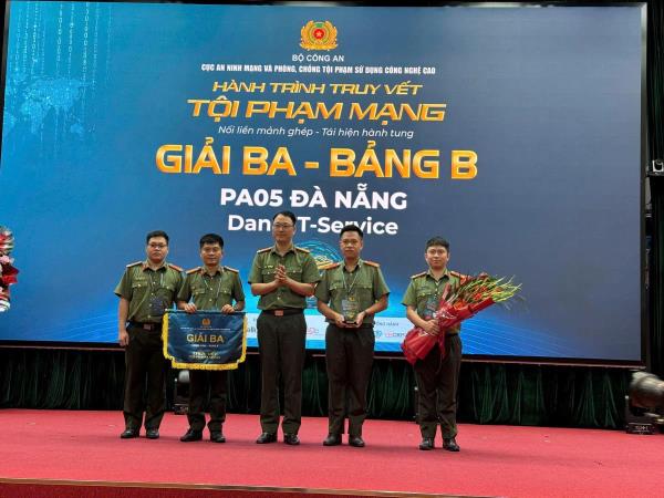 Phòng an ninh mạng công an TP Đà Nẵng đạt Giải Ba vòng loại Cuộc thi Hành trình truy vết tội phạm mạng