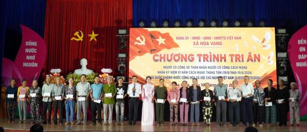 Xã Hòa Vang tri ân người có công, gia đình chính sách