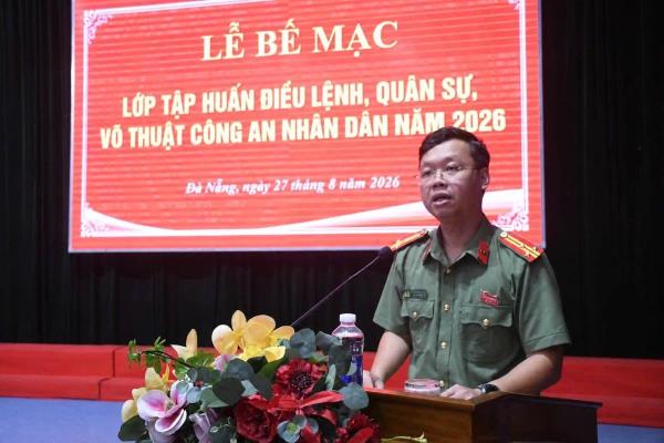 Công an TP Đà Nẵng bế mạc lớp tập huấn điều lệnh, quân sự, võ thuật năm 2026