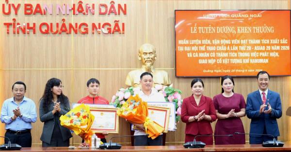 Quảng Ngãi tuyên dương võ sĩ giành HCB tại ASIAD 20