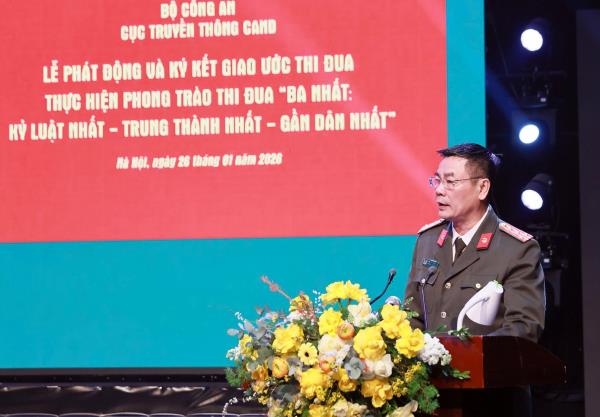 Cục Truyền thông CAND phát động và ký giao ước thực hiện Phong trào thi đua Ba nhất