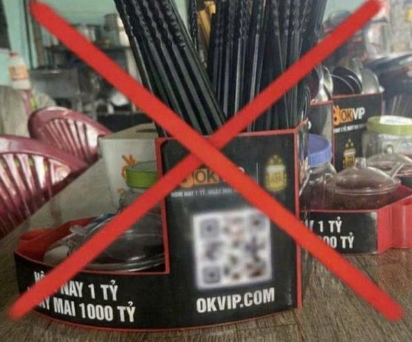 Cảnh giác việc bỗng dưng được cho, tặng vật dụng có gắn quảng cáo cờ bạc, cá cược trái phép