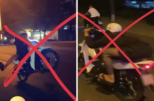 Quái xế ra đường… làm xiếc