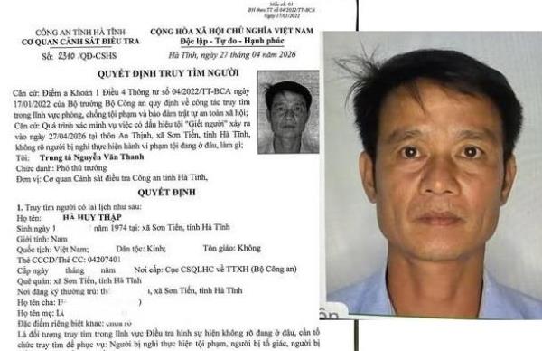 Truy tìm nghi phạm liên quan vụ án mạng