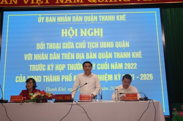 Chủ tịch UBND quận Thanh Khê đối thoại với người dân