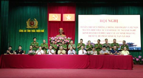 Hơn 100 cơ sở kinh doanh có điều kiện ký cam kết về đảm bảo an ninh trật tự