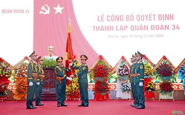 Công bố quyết định thành lập Quân đoàn 34