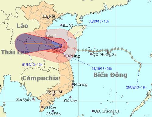 Bão số 10 đang áp sát Bắc Trung Bộ