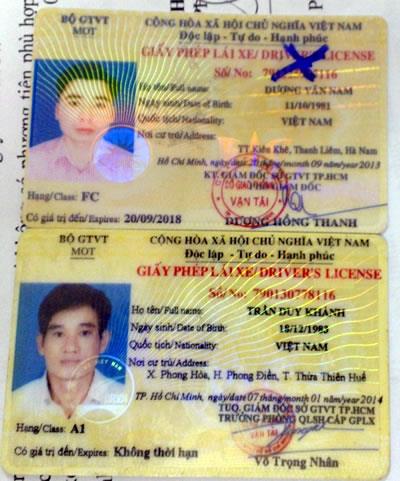 Giấy phép lái xe thẻ nhựa bị làm giả tinh vi