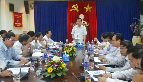 Đồng chí Trần Thọ làm việc với Sở Tài nguyên – Môi trường