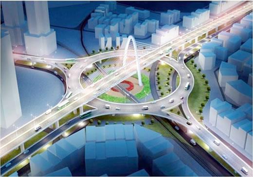 Đô thị  phía Tây Bắc Đà Nẵng sẽ khang trang và hiện đại khi cầu vượt Ngã ba Huế hoàn thành