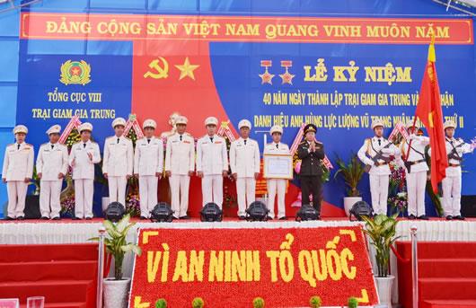 Trại giam Gia Trung đón danh hiệu Anh hùng LLVTND lần thứ hai