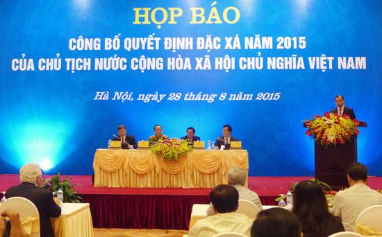 Công bố quyết định đặc xá 18.539 phạm nhân