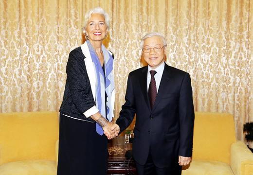 Tổng Bí thư Nguyễn Phú Trọng tiếp Tổng Giám đốc IMF