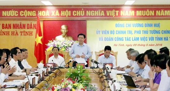 Phó Thủ tướng Vương Đình Huệ: Tuyệt đối không để xảy ra tiêu cực trong hỗ trợ người dân vùng cá chết