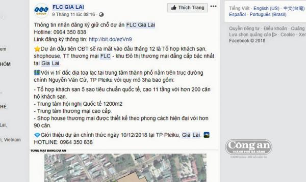 Giả mạo nhân viên FLC rao bán đất dự án