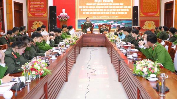 Ủy ban kiểm tra Đảng ủy Công an Trung ương làm việc  với Đảng bộ Công an tỉnh Nghệ An